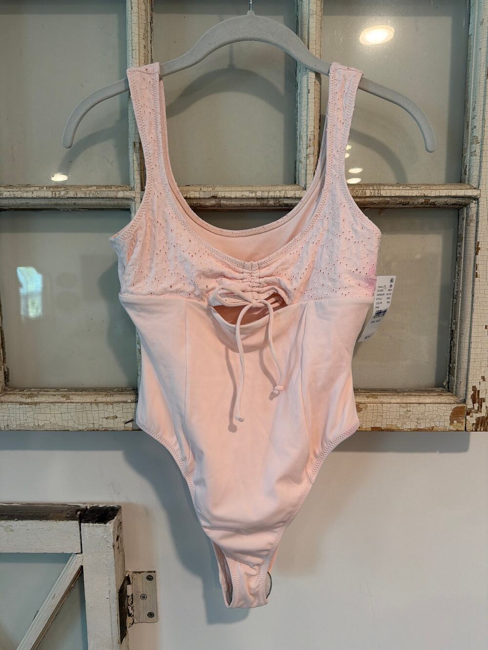NWT Pacsun size small light pink one piece bathing suit swimsuit